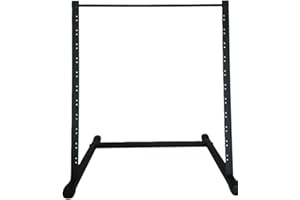 Professional Studio Equipment Rack, Black Metal, 19-Inch Standard Width, Floor Standing, Audio Equipment Storage 12U