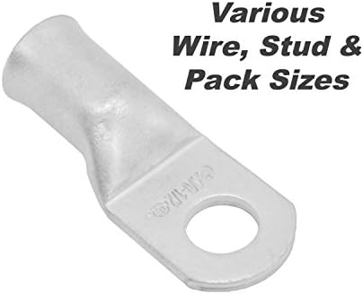SELTERM UL Tinned Copper Wire Lugs, Battery Cable Ends (8 AWG - 4/0 AWG) — Marine Grade, Heavy Duty Ring Terminals