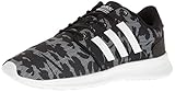 adidas NEO Women's Cloudfoam QT Racer w Running Shoe, Black/White/Black, 9 M US