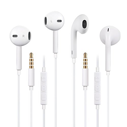 Vicartor Earphones 2Pack Earbuds/Headphones/Headsets with Remote Control and Mic Fully Compatible with...