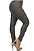 Women's Plus Size Cotton Blend Stretchy Jeggings With 5 Pockets (GRAY, XL)