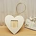 Lzttyee 10PCS Unfinished Wood Mini Photo Frame Handmade Durable Craft DIY Hanging Picture Frame for Home Decoration (Heart)
