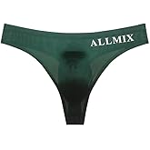 PWMENLK Men's Brief Underwear Ice Silk See Through Sexy Underpants Sports Letter Thong Underwear Seamless Thong Bikini