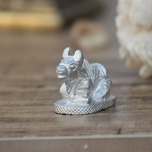 Karguzzari Parad Mercury God Spiritual Indian Pooja Festive Diwali Pooja Gifts Statue Figure Nandi Shiv Nandi (50 Grams)