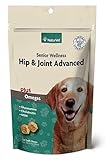 NaturVet - Senior Wellness Hip & Joint Advanced Plus Omegas - Help Support Your Pet's Healthy Hip & Joint Function - Supports Joints, Cartilage & Connective Tissues - 120 Soft Chews