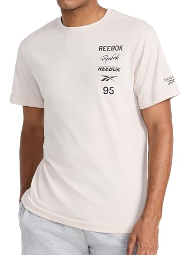 Reebok Men’s Memes Short Sleeve T-Shirt, Standard Fit, Lightweight Cotton-Poly…