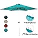 Abba Patio 9ft Patio Umbrella Outdoor Umbrella Patio Market Table Umbrella with Push Button Tilt and Crank for Garden, Lawn, Deck, Backyard & Pool, Turquoise