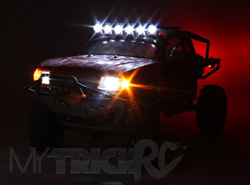 Genuine MyTrickRC -MYK-OR3 Off Road Rock Crawler Light Kit, System Includes Multi-Function Controller - 2 Headlights, 2 Front Orange Lights, 6 Driving Lights, and 2 Tail/brake Lights.