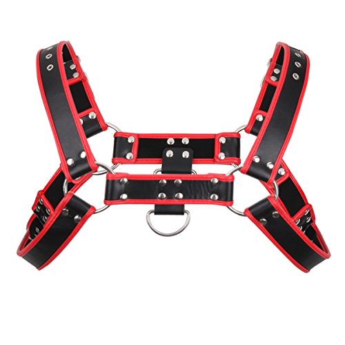 TiaoBug-Uomo-Body-Chest-Harness-Imbracatura-Regolabile-in-Pelle-PU-Cintura-Pettorale-Fibbie-Regolabile-Tracolla-per-Adulti-Maschile-Corpo-Prodotti-Vincolanti-Accessori