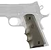 Hogue OverMolded Rubber Grip for 1911 Government Model with Finger Grooves, OD Green - 45001