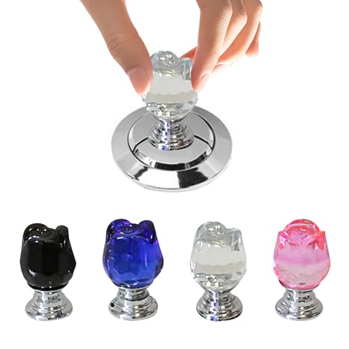 Voyyphixa 4Pcs Rose Shape Toilet Button Pusher, Toilet Push Button Topper Toilet Flusher Top Push Button for Long Nail for Toilet Lid & Tank Covers Drawer Toilet Tank Button Aid Bathroom Decor (Rose) at Amazon