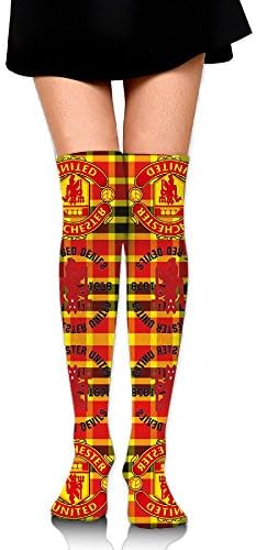 Women's Plaid Crests Fashion Over Knee Thigh High Socks Stockings Length: 65 Cm