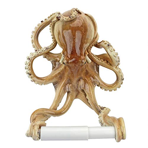 Design Toscano JQ8834 HolderTentacles Octopus Beach Toilet Paper Roll