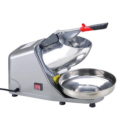 Koval Inc. Heavy Duty, Stainless Steel Ice Shaver, Snow Cone Machine, Electric Shaved Ice Machine (143 lbs/hr 200W Ice Shaver)