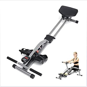 HARMON Indoor Rower with 12 Resistance Levels, Foldable Rowing Machine, Quiet Magnetic Brake System, Chest Strap Compatible for Home Gym