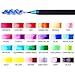24 Colors Watercolor Brush Pens,Real Brush Pens with Flexible Nylon Brush Tips, Paint Markers for Drawing, Painting, Coloring, Calligraphy with Water Brush for Artists and Beginner