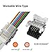 RGBWW 6 Pin LED Strip Connectors 12mm RGB+CCT Connector - DIY Strip to Wire Solderless Quick Connection for 12v 24v Waterproof IP65 RGBCCT Led Strip Lights (Pack of 10)