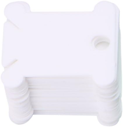 Huilier 100Pcs Embroidery Floss Craft Thread Bobbin Cross Stitch Storage Holder Plastic