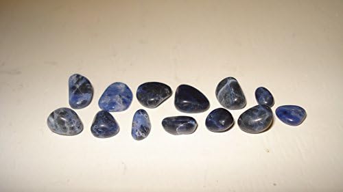 110 (13pc) Sodalite in Matrix XX-Small AA-Grade From Brazil 100% Natural Healing Crystal Tumbled &amp; Polished Gemstone Stones