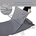 Browint Silk/Cotton Travel Sheet with Double Zippers, 87″x43″ Extra Wide Sleep Sack for Hotels, Lightweight Sleeping Bag Liner for Camping, Traveler Rectangular with Pillow Pocketthumb 1