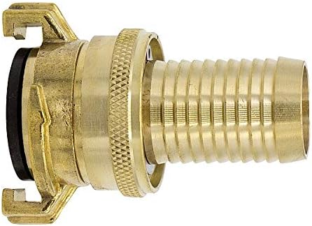 Variosan suction and high-pressure coupling nozzle, blank brass system Geka, Gold, 1"