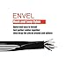 Cable Management Sleeves, ENVEL Neoprene Cord Organizer with Free Nylon for TV USB PC Computer Network Wires (118 inches) DIY by Yourself, Adjustable Black and White Reversible Wire Hider