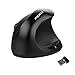 MoKo Wireless Mouse, 2.4G Ergonomic Vertical Wrist Rest Mouse with 3 Adjustable DPI Levels and 6 Buttons for Laptop, PC, Notebook, Chromebook, MacBook - Black