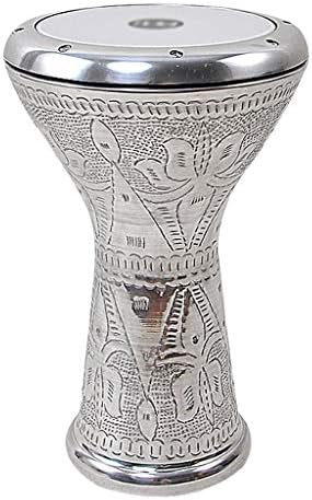 Hand Drums African Drum Professional Hand Drum 12 Inches Performance Darbukas Solo Doumbek Accompaniment Instrument Popular Gift Percussion (Color : Metal color, Size : 50 * 27cm)