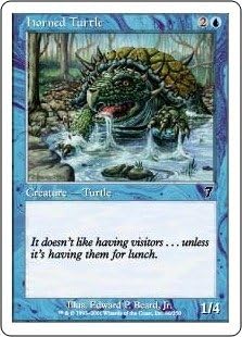 Amazon マジック ザ ギャザリング 英語 第７版 Foil 角海亀 Horned Turtle トレカ 通販