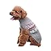 SCENEREAL Dog Sweater Christmas Winter Knitwear Xmas Clothes Classic Warm Coats for Cold Days, Grey M