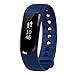 LETSCOM Smart Tracker Watch, Smart Pedometer Bracelet and Sleep Monitor, Bluetooth 4.0 Activity Tracker, IP67 Waterproof Fitness Tracker, OLED Touch Screen Fitness Tracker, Blue