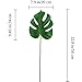 Supla 3 Pcs Faux Palm Leaf Picks Green Palm Leaf Decorations Jungle Safari Leaves for Jungle Tropical Hawaiian Luau Beach Tiki Aloha Party Outdoor Indoor Birthday Greenery Table Decor