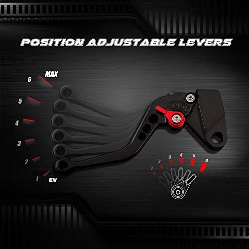 image for aikeec Motorcycle CNC Brake and Clutch Levers Short Adjustable Brake C