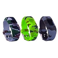TenCloud for Garmin Vivofit Jr/2 Tracker Replacement Soft Adjustable Silicone Kids Bands Fit Wrist 5.1in6.7in [Ages 6+] (Camo Mix Series 2)