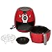 Avalon Bay, AB-Airfryer100R, Hot Air Fryer with Manual Controls, Compact Sized, 3.7 Quart Capacity, Red, Black