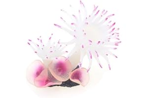 Gigicloud 1PCS Artificial Aquarium Plants, Simulation Silicone Aquarium Ornament Artificial Coral Sea Tree Aquarium Fish Tank