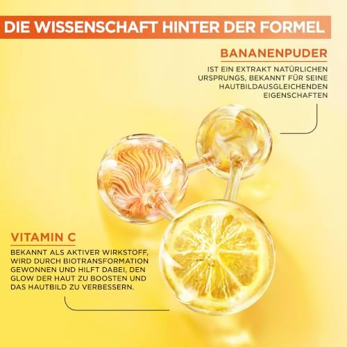 Vitamin C Anti-Müdigkeits Augencreme, Für eine strahlende und wache Augenpartie, Gegen Augenringe und Krähenfüße, Glow Booster Augenpflege, SkinActive, 1 x 15 ml