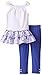Calvin Klein Girls 2-6X White and Blue Print Tunic Leggings
