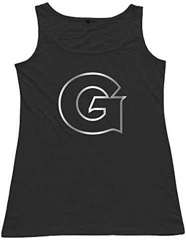 Black Georgetown Hoyas Platinum Logo Women's Cotton Tank Top