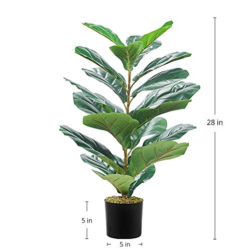 Cozy Castle Artificial Fiddle Leaf Fig Tree, Faux Ficus Lyrata, Fake