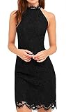 V'SHOW Women's Cocktail Dress High Neck Lace Dresses for Special Occasions