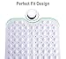 Yimobra Original Bath Tub and Shower Mat Extra Long 16 x 40 Inch, Non-Slip with Drain Holes, Suction Cups, Phthalate Free, Latex and Machine Washable Large Materials, Bathroom Mats Clear Purple