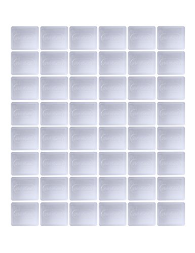 MEEDEN Empty Half Pans for Watercolor Paints, 48 Pcs Transparent