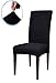 Subrtex Jacquard Stretch Dining Room Chair Slipcovers (2, Black Jacquard)