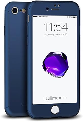Willnorn iPhone 7 case Ultra Thin 360° Full Body Protective Case Cover For iPhone 7 4.7" With Scratch HD Clear Screen Protector