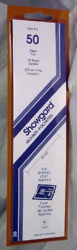 Showgard Strip Style Black Stamp Mounts Size 50
