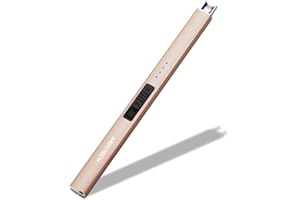 ARECTECH Electric Candle Lighter with Type-C Cable Birthday Gift for Man Women Wife Rechargeable Plasma Arc Lighters for Candle Camping Kitchen Stove Gold