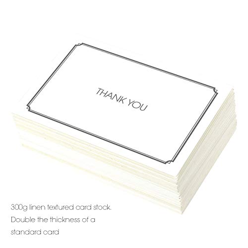 Funeral Sympathy Thank You Cards with Decorative Envelopes - Set of 20 cards - Includes Stickers to close Envelope