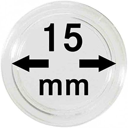 100 x Lindner Coin Capsules Caps Coincapsules for Coins 15 mm