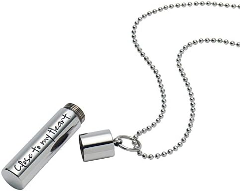 Women's Close to My Heart Keepsake Necklace - Cylinder Pendant with Compartment